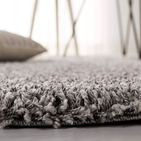 Modern grey Shaggy Hall Rug